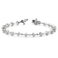 Teardrop Diamond Bracelet In White Gold