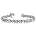 XOXO Diamond Tennis Bracelet In White Gold (1 Ctw)